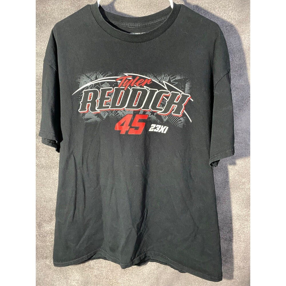 Tyler Reddick 45 NASCAR Shirt XL Black 23XI Racing Graphic Tee Cotton